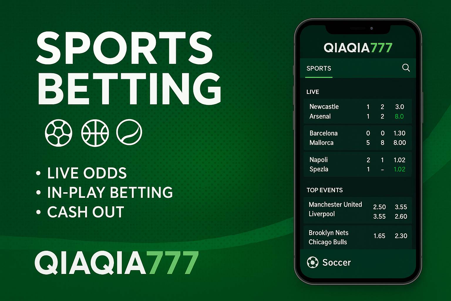Apostas esportivas no cassino online QIAQIA777 